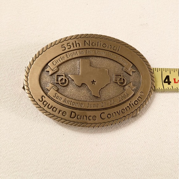 Bronze 55th National Square Dance Convention Belt Buckle - Picture 1 of 5